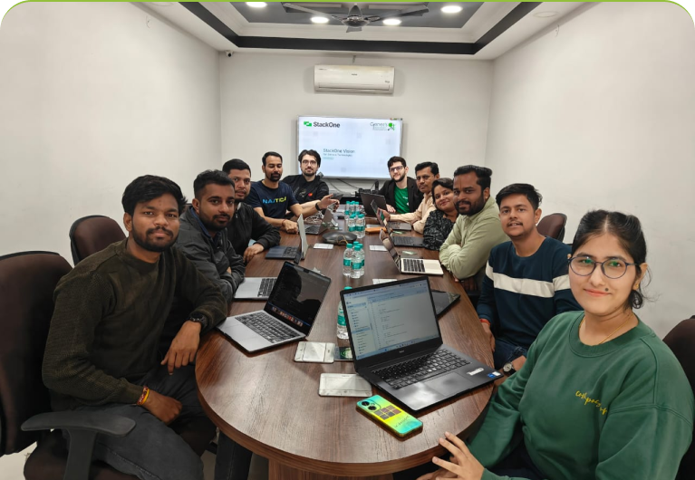 Team meeting with the client