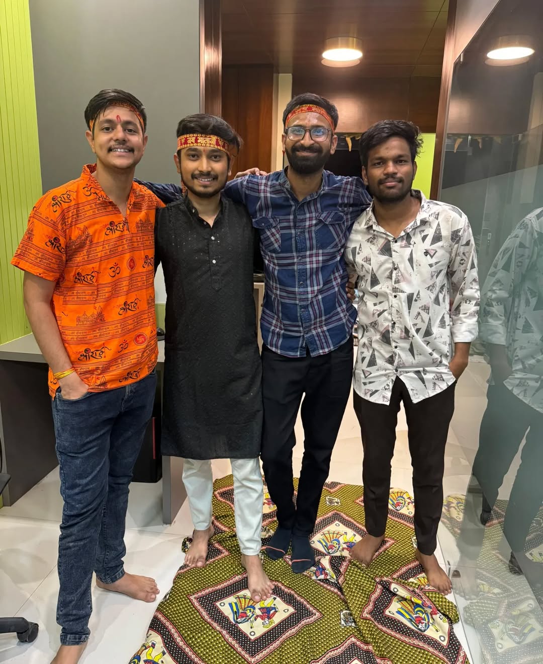 Team participating in the Mata Ki Chowki event